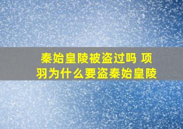 秦始皇陵被盗过吗 项羽为什么要盗秦始皇陵